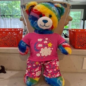 Build a Bear Workshop Colorful Peace Bear with Pajamas 2022